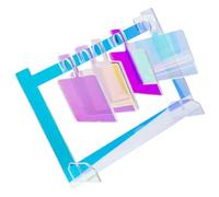 KICHOUSE Acrylic False Nail Display Stand round Shape without Burr Reusable False Nail Tips Holder for Manicure Displays Efficiently