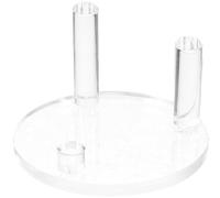 KICHOUSE Acrylic Jewelry Rack with Three-peg Shape for Displaying Collectibles and Minerals, Stable Base Design for Museum and Home Use