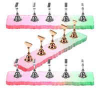 KICHOUSE Acrylic Press on Artificial Nails Holder Not Easily Deformed 3 Sets with Smooth and Flat for Nail Art Practice and Display