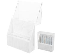 KICHOUSE Acrylic Tweezers Holder 6 Slots for Easy Access and Scissors Storage, Practical White Tweezers Rack for Beauty Salons and Eyelash Extension Tools Organisation