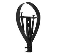 KICHOUSE Adjustable 153mm Black Stove Pipe Support Bracket for Fireplace Chimney, Telescopic Wall Mounted Pipe Clamp for Boiler Pellet Stove Exhaust