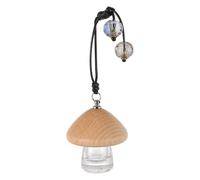 KICHOUSE Air and Freshener 5ml Pendant Car Hanging with Bottle Mini Adjustable Wood Material, Refillable Aromatherapy Scent Container Office and Toilet Use
