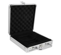 KICHOUSE Alloy Poker Chip Case with Handle Large Capacity Storage Box for Poker Chips Cards Dice Portable Lightweight and Secure Design with Buckle Lock and Compartment Structure