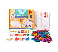 KICHOUSE Alphabet Spelling Puzzle Educational for Early Learning Cognitive Development Game with Letters and Picture Cards Color Recognition Activity for Preschoolers