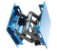 KICHOUSE Aluminium Lift Table Stand Lightweight Easy to Use Simple Reliable Manual Lifting Platform Silver Blue for Industrial Material Handling