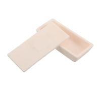 KICHOUSE Aluminum Oxide Crucible with Lid for Lab Use, Nonabsorbent Surface and Multipurpose Design, Trapezoid and Semicircular Shape Suitable for Prep Work and Analytical Work