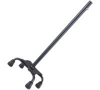 KICHOUSE Anti- Walking Cane Tip Replacement with Tool-free Assembly, Aluminium Alloy Material Black Base for Crutch and Trekking Pole Suitable for Snowshoeing and Outdoor Activities