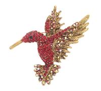 KICHOUSE Antique Style Bird Brooch Pin Rhinestone Collar Pin Elegant Jewelry Accessory for Women