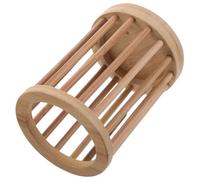 KICHOUSE Bamboo Kitchen Utensil Holder with Quick-dry Hollow Design Natural Wood Organizer for Spoons Spatulas Chopsticks and Forks Elegant Farmhouse Style Countertop Crock for Hygienic