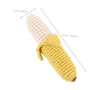 KICHOUSE Banana-Shaped Soft Cotton Teething for Newborns Safe Hand Bell Rattle for Gum Soothing and Grasping Development Wrist Rattles Sensory