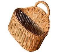 KICHOUSE Basket Stylish Design Storage with Plastic and Woven Hand-woven Unique Versatile Artistic Touch for Decoration in Hanging Wall Homes Living Rooms
