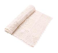 KICHOUSE Beige Cotton Crochet Tablecloth Simple Decorative Table Cover