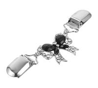 KICHOUSE Black Alloy Sweater Shawl Clip with Delicate Bow Design Lightweight Cardigan Brooch Clip to Prevent Accidental Exposure for Women