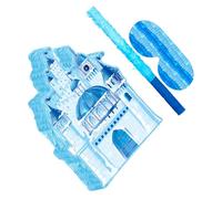 KICHOUSE Blue Ice Castle Pinata Hanging Candy Holder with Soft Stick and Eye Mask Winter Party Game Decoration for Birthday and Wedding Celebration