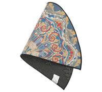 KICHOUSE Bohemian Style Semi Circle Rug Non Slip Bathroom Floor Mat Made of High-density Polyester Material Practical and Easy to Take Care, Next to The Bed Or Sofa