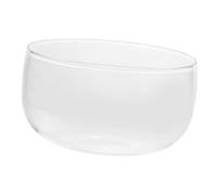 KICHOUSE Borosilicate Serving Bowl Double Wall Salad Bowl Reusable Trifle Dish for Kitchen 550ml