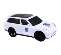 KICHOUSE Boy Girl Educational Police Car Toy with Lights and Music Off-road Vehicle Model for Learning Eco-friendly No Battery Required White