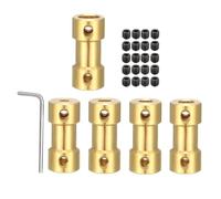 KICHOUSE Brass Coupling Copper Couplings Motor Connector with Smooth Surface High Hardness Metal Model Shaft Accessories for DIY Making Airplanes