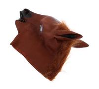 KICHOUSE Breathable Brown Horse Headwear Cosplay Mask for Adults Lightweight Comfortable Fit Accessory for Farm-themed Events Masquerade Dress Up