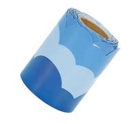 KICHOUSE Bulletin Board Border Cloud Decal Scalloped Trim Sticker Blue Sky Sturdy Lightweight for Classroom and Office Wall Display