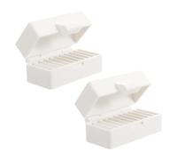 KICHOUSE Button Battery Organizer Storage Case for 2Pcs 2032/2025 Batteries, Portable Lightweight Multi-Slot Holder Box for Travel, Office and Home Use