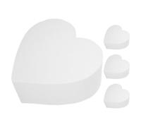 KICHOUSE Cake Dummies Userfriendly Versatile Display Models 4pcs Foam Heart Shaped for Bakery Supplies for Home Bakers and Professional Cake Artists