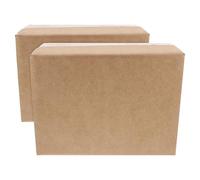 KICHOUSE Carton Boxes with Excellent Thermal Insulation 2pcs Reusable Insulated Brown Paper and Aluminum Material for Food Transport for Cold Chain Packaging of Perishable Items