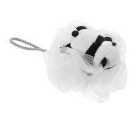 KICHOUSE Cartoon Panda Shower Loofah Soft Mesh Body Scrubber Exfoliating Bath Sponge for Boys and Bath Accessories Travel Bathing Pouf