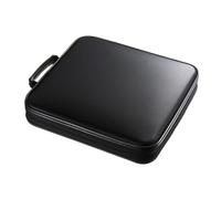 KICHOUSE Cd Case Holder Handle Compact Disc Bag for 160 Portable Plastic DVD Organizer Disc Storage Bag