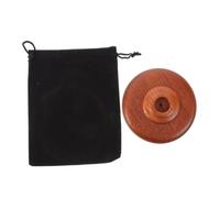 KICHOUSE Cello Endpin Anchor Stopper, Cello Endpin Rest Non-slip Mat, Brown round Wood and Rubber Portable Slip Stop for Practice and Rehearse, Musicians and Cellists