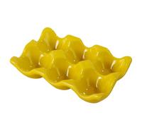 KICHOUSE Ceramic Egg Organizer Egg Dispenser Holder Stylish Chic Look Serving Tray for Baking and Restaurant Use