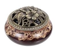 KICHOUSE Ceramic Incense Burner Purifies the Air with Relief Design with Artistic and Decorative Features, Censer Adornment for Home Aromatherapy and Desktop Decor for Those Who Love