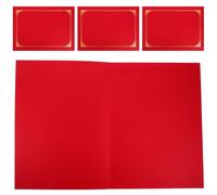 KICHOUSE Certificate Folder Convenient to Use and Carry 4pcs Red Paper with Simple Design Sturdy Document Paper Cover and Diploma for Graduation Ceremonies and Award Ceremonies