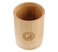 KICHOUSE Chinese Divination Bucket I Ching Bamboo Sticks Set for Feng Shui Fortune Telling Game Prop with Wood Pot Suitable for Success and Wealth Guidance