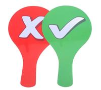 KICHOUSE Classroom Voting Paddles Easy to Carry and Read Plastic 2pcs Double-sided with Handle Design for Interactive Games and Classroom Teaching by Teachers and Students