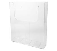 KICHOUSE Clear Acrylic Wall File Holder Document Rack with Magnetic and Screw Mounts Hanging Organizer for Office School Home Paper Storage and Magazine Display