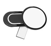 KICHOUSE Clip-on Computer Rear View Mirror for Monitor with Wide-angle Plastic Frame, Office Desk Safety Mirror for Laptop and Cubicle Use, Convex Reflective Surface for Enhanced Visibility