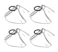 KICHOUSE Clip-On Safety Side Shields for Glasses PC Protective Wings with Easy Attachment for Eyeglass Frames 2 Pairs