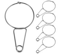 KICHOUSE Clips Ergonomic Relief Headache Acupressure Massage 5pcs Ear for and Stress Reduction, Metal Acupoint Therapy Clamp, Silver, for Daily Acupressure Therapy at Home