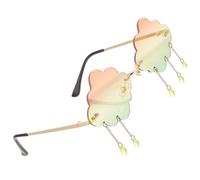 KICHOUSE Cloud Shaped Rimless Sunglasses Stylish and Charming Design with PC Material for Women Guard Eyes from Sunlight Fun and Chic Eyewear for Summer Beach and Travel