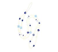 KICHOUSE Colorful Soft Clay Phone Strap for Adults Boys and Girls DIY Decorative Mobile Phone Chain Star Letter Beads Anti-Lost Hanging Accessory for Smartphones