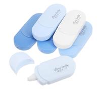 KICHOUSE Correction Tape Set for Students 6pcs Compact and Break-resistant Plastic Tape Erasers for School and Home Use with Blue Applicator for Pens and Fountain Pens