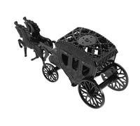 KICHOUSE Creative Carriage Box Table Centerpiece for Wedding and Anniversaries, Black Keepsake Container with Moderate Capacity, Elegant Royal Style for Favour Holding