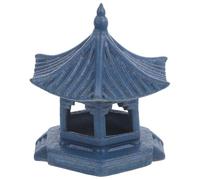 KICHOUSE Creative Hexagon Pavilion Shaped Craft Ceramic Flowerpot Decor with Realistic Appearance and Fine Workmanship in Living Room Or Miniature Place Random Color