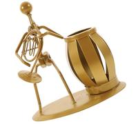 KICHOUSE Creative Iron Guitar Desktop Pen Holder with Stationery Storage and Rustic Music Decor for Office and Hotel Desk Organizer