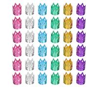 KICHOUSE Crown Shape Metal Dreadlocks Rings Reusable Adjustable Hair Braid 100pcs Hair Braid Accessories for Fashion Show and Wedding