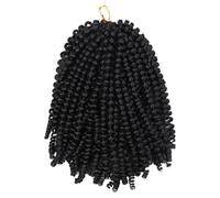 KICHOUSE Curly Braid Dreadlock Wig Short Hairpiece Low Heat Fiber Natural Look for Women Party and Daily Fashion