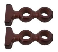 KICHOUSE Curtain Rod Brackets Reliable Curtain Rod Holders 2pcs Heavy Duty Wood with Dual Bracket Structure for Stable Support in Bedrooms