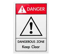 KICHOUSE Dangerous Zone Caution Sign Waterproof and Lightweight Pp Synthesized Paper Safety Warning Sign for Machinery and Hazardous Areas, Easy to Carry for Daily Life and Industrial Use