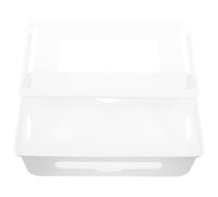 KICHOUSE Desk Drawer Organizer Plastic Storage Box for Office and Makeup Room, Multi-functional Sturdy Napkin Holder and Stationery Tray, White Storage Organizer for Desk